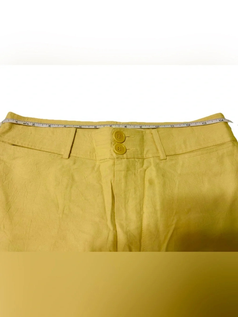 Apiece Apart Butter Yellow Wide Leg Trousers Cotton Size 8